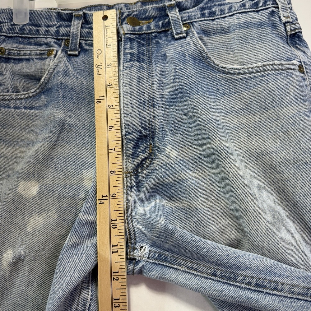 Carhartt Jeans Mens 32x34 Relaxed Fit Denim Workwear Distressed Blue - Picture 6 of 7